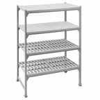 Thumbnail image #4 for Cambro Camshelving® Premium CPSK1848VS5480 5-Shelf Solid & Vented Polymer Shelf Kit, 18" x 48", Speckled Gray