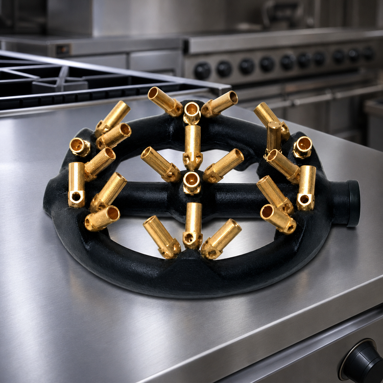 Product image #3 for Town Equipment 226800/P 23-Tip Propane Jet Burner with Pilot for 13" or 16" Chambers