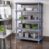 Thumbnail image #3 for Quantum Millenia Polymer Shelving Unit with 4 Solid Shelves and Dunnage Stand, 60W x 21D x 62H