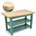 Thumbnail image #4 for John Boos Classic Country 48-Inch x 36-Inch Maple Wood Top Work Table with 2 Slatted Undershelves