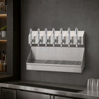 Thumbnail image #3 for Micro Matic USA Kronos KRONOS-8SSKR 8-Faucet Wall-Mount Glycol-Cooled Draft Tower with Drip Tray, Brushed Stainless Steel
