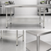 Thumbnail image #3 for Omcan 72 Inch x 24 Inch Stainless Steel Undershelf for 19140 Worktable