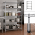 Thumbnail image #3 for Quantum 86-Inch Stationary Wire Shelving Starter Kit, 60 x 18 x 86, Chrome Plated, 4-Shelf