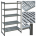 Thumbnail image #3 for Cambro Camshelving Basics Plus 5-Tier Stationary Vented Polymer Shelving Starter Unit, 18 x 48 x 72 Inches, Brushed Graphite