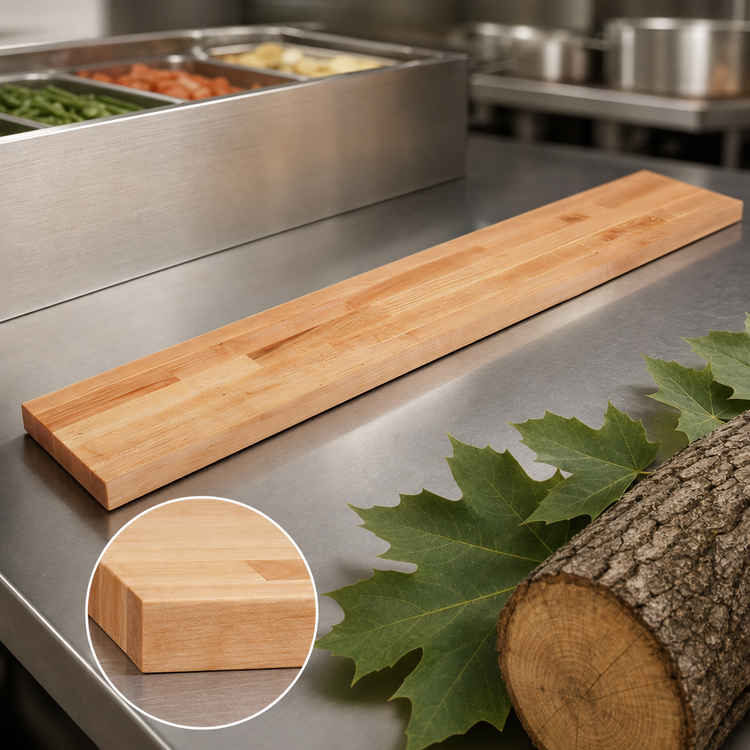 Product image #3 for John Boos 84 Inch x 12 Inch x 1-3/4 Inch Reversible Steam Table Cutting Board, Northern Hard Rock Maple