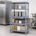 Thumbnail image #3 for Quantum Millenia 4-Shelf Solid Polymer Shelving Starter Unit, 24-Inch W x 21-Inch D x 74-Inch H, Gray