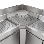 Thumbnail image #3 for John Boos UBDB-1812-45-IC Underbar 45° Inside Corner Drainboard Angle Filler, 18-Inch Deep, Stainless Steel