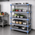 Thumbnail image #3 for Quantum Millenia 5-Shelf Open Grid Polymer Shelving Unit with Removable Mats, 54W x 24D x 50H