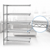 Thumbnail image #3 for Eagle Group 5-Tier Wire Shelving Add-On Unit with QuadTruss Shelves, 72 x 21 x 86 Inches, Stainless Steel Finish