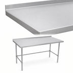 Thumbnail image #3 for John Boos Stallion ST4R1.5-3072GBK 72" x 30" Stainless Steel Work Table, 14-Gauge 300 Series Top, Open Galvanized Base, 1-1/2" Rear Up-Turn