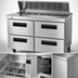 Thumbnail image #3 for Hoshizaki Steelheart 48-Inch Two-Section Sandwich Top Prep Refrigerator with 4 Drawers and 12-Pan Capacity