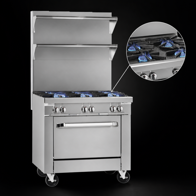 Product image #3 for Southbend Platinum 32-Inch Gas Heavy Duty Range with 4 Open Burners and Standard Oven