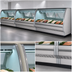 Thumbnail image #3 for Howard-McCray 40E Series Endless-Design Remote Fish & Poultry Service Case, 99.5 Inch, Curved Glass, Stainless Steel, LED Lighting