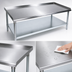 Thumbnail image #3 for John Boos Stallion 24 x 30 Inch 18-Gauge Stainless Steel Equipment Stand with Galvanized Base and Adjustable Undershelf