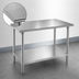 Thumbnail image #3 for Advance Tabco Flat Top Stainless Steel Work Table with Adjustable Undershelf, 48 x 30 Inches