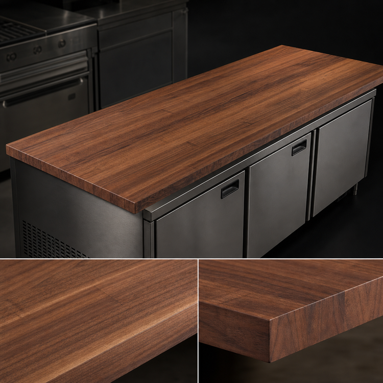 Product image #3 for Boos Block American Black Walnut Edge Grain Kitchen Countertop, 108 x 36 x 3 Inches
