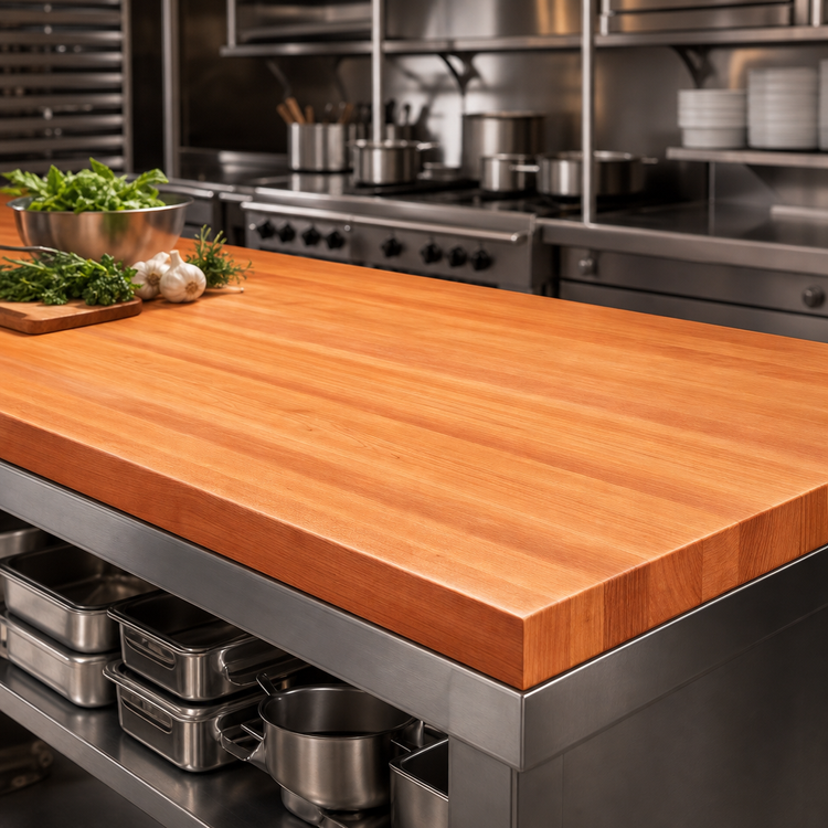 Product image #3 for Boos Block American Cherry Edge Grain Kitchen Countertop, 84 x 27 x 3 Inch, Varnique Finish