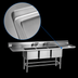 Thumbnail image #3 for Eagle Spec-Master FN Series Coved-Corner Three-Compartment Sink with 36-Inch Left Drainboard, 300 Series Stainless Steel