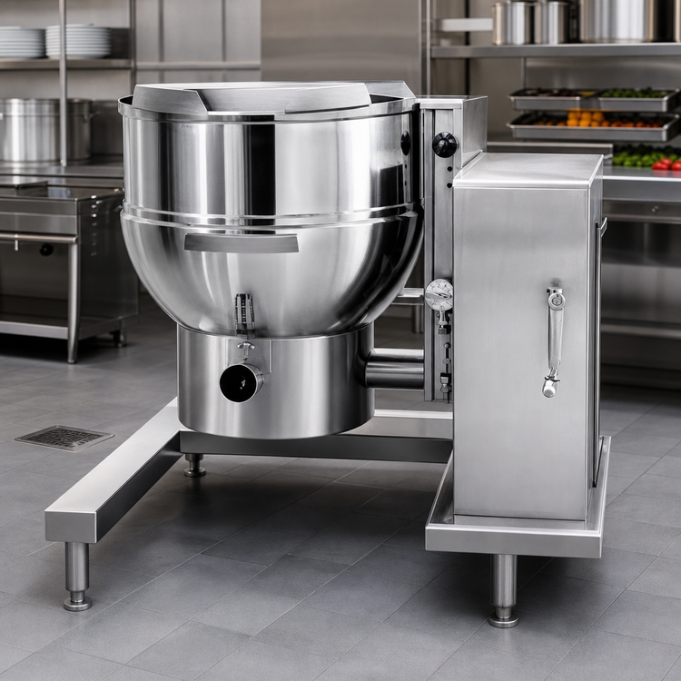 Product image #3 for Groen Electric 60-Gallon Floor Model Tilting Steam Kettle with 2/3 Jacket and Electronic Controls