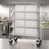 Thumbnail image #3 for Metro Super Erecta Slanted-Shelf Merchandiser/Dispenser Rack, 24 x 18 x 60 Inches, 5 Shelves, 5-Inch Brake-Lock Casters