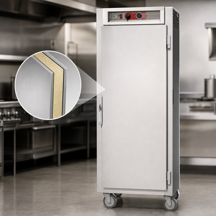 Product image #3 for Metro C5 6 Series Mobile Full-Height Pass-Thru Heated Holding Cabinet, Combination Doors, 35-Pan Capacity, 120V