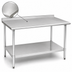 Thumbnail image #3 for Eagle Group Budget Series 72 x 36 Inch 430 Stainless Steel Work Table with Rear Up-Turn and Adjustable Undershelf