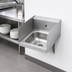 Thumbnail image #3 for Wall-Mounted Stainless Steel Hand Sink with Backsplash, Side Walls, and Faucet Opening