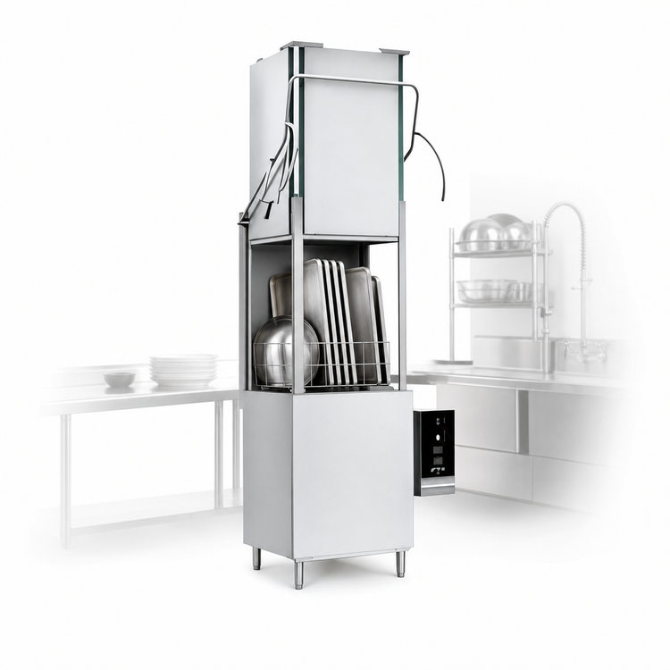 Product image #3 for Jet-Tech High Hood High-Temperature Door-Type Dishwasher with Booster Heater