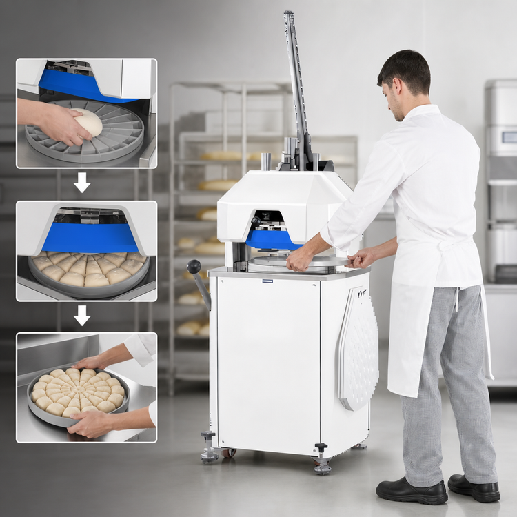 Product image #3 for Doyon DSA4336 Semi-Automatic Dough Divider/Rounder, 36-Piece, 3 kg Capacity