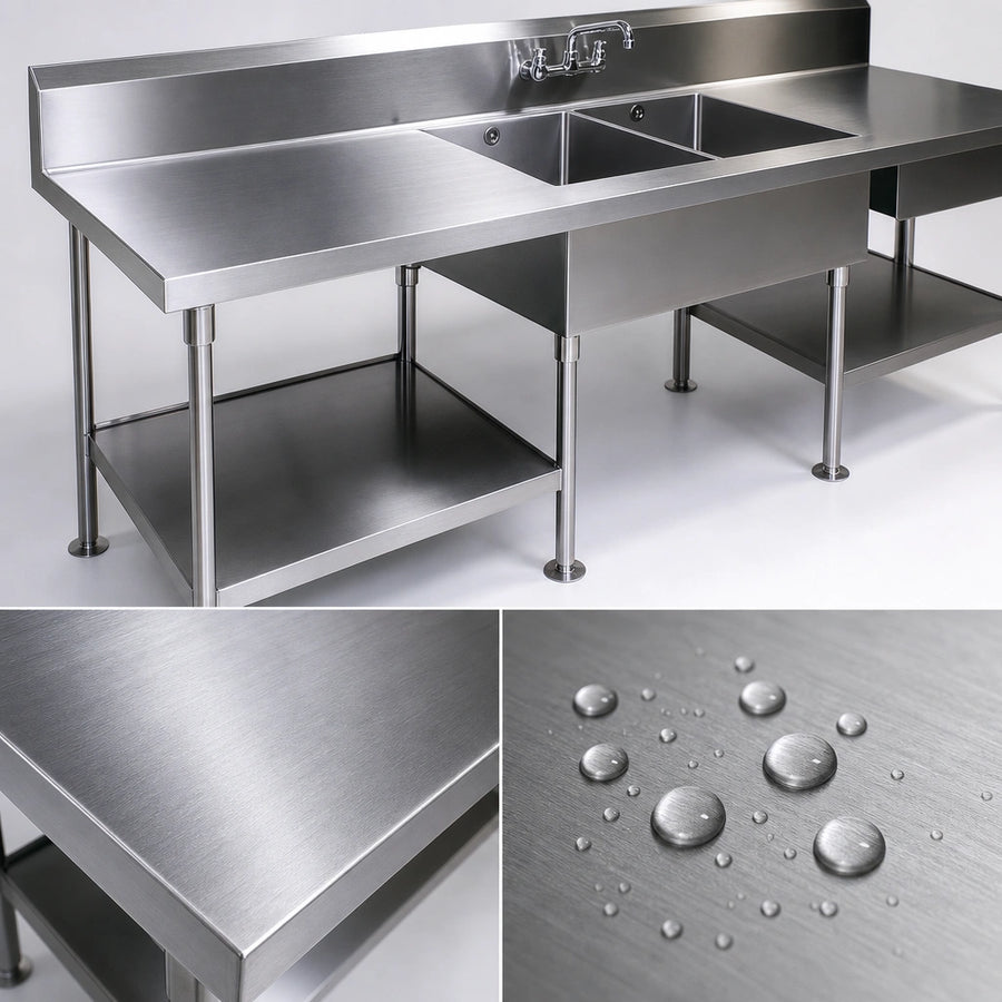 14 Gauge 304 Stainless Steel Top