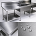 Thumbnail image #3 for Spec-Master SMPT30120 120-Inch Stainless Steel Marine Prep Table with Two Sinks