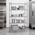 Thumbnail image #3 for 48-Inch x 18-Inch x 74-Inch Chrome Stationary Wire Shelving Unit with 4 Shelves