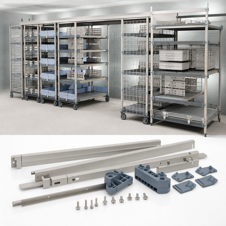 Product image #3 for MetroMax Top-Track End Unit Kit for Two 24-Inch Wide Stationary End Units