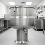 Thumbnail image #2 for Crown DP-60 60 Gallon Stationary Direct Steam Kettle with Pedestal Base