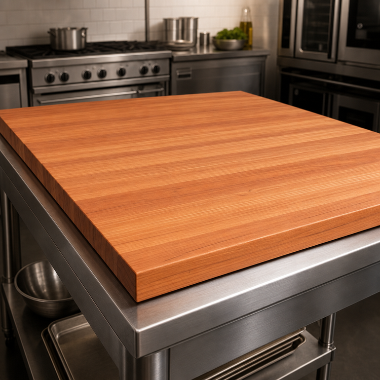 Product image #3 for Boos Block American Cherry Edge Grain Kitchen Countertop with Full-Length Rails, 18 x 25 x 1-1/2 Inch, Oil Finish