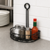 Thumbnail image #4 for Winco Black Wire Flat-Back Condiment Caddy