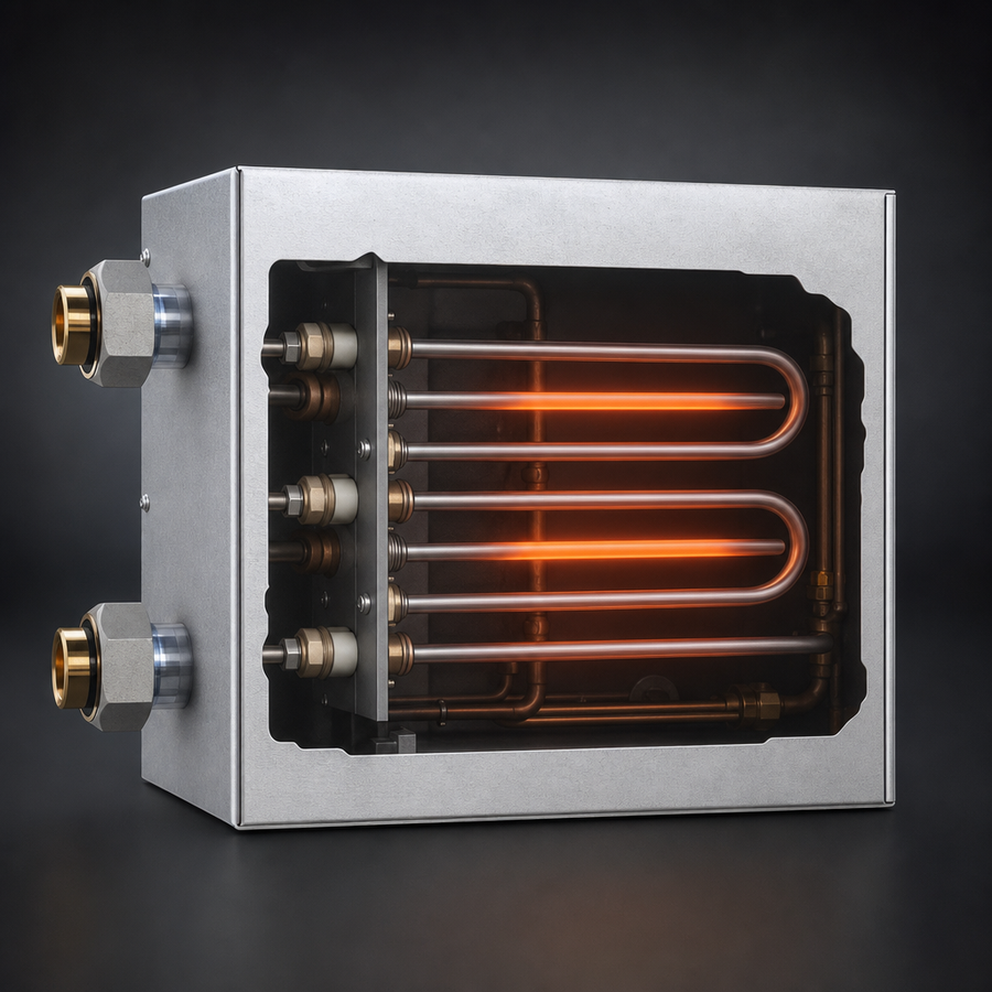 Three Incoloy-Sheathed Heating Elements