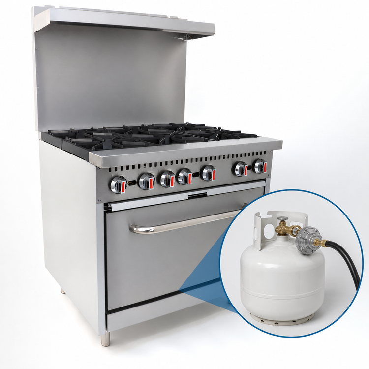Product image #4 for General 36-Inch LP Gas Range with 6 Open Burners and 20-Inch Oven