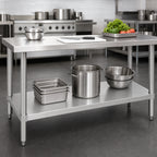Thumbnail image #3 for Klinger's Trading SSGUD3060 Stainless Steel Undershelf for 60 x 30 Inch Commercial Work Tables
