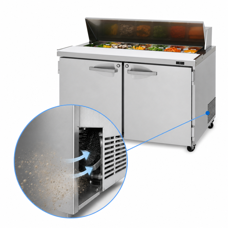 Product image #3 for Turbo Air PRO Series PST-48-N 48.25-Inch 2-Section Sandwich/Salad Prep Table with Rear-Mount Self-Contained Refrigeration