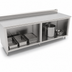 Thumbnail image #3 for John Boos 96-Inch x 24-Inch Stainless Steel Work Table with Open Front Cabinet Base and 5-Inch Backsplash