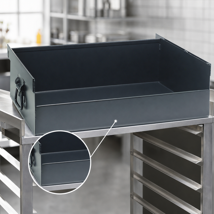 Product image #3 for Quantum TT-CT9 Closed-Front Removable Tray for Tray Truck System, 36 x 9 x 3 Inches, Black Steel