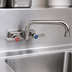 Thumbnail image #3 for BK Resources Evolution Backsplash-Mounted Commercial Faucet with 4-Inch Centers and 16-Inch Swing Spout
