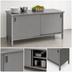 Thumbnail image #3 for John Boos Enclosed Stainless Steel Work Table with Sliding Doors and Undershelf, 72 x 30 Inches