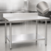 Thumbnail image #3 for Eagle Deluxe Series Stainless Steel Work Table with 4-1/2 Inch Backsplash and Adjustable Undershelf, 48 x 24 Inches