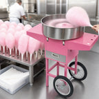 Thumbnail image #4 for Winco Showtime CCM-28M Cotton Candy Machine with Cart, 120 Cones per Hour, Stainless Steel Bowl, 120V