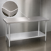 Thumbnail image #3 for 16-Gauge Stainless Steel Work Table with Galvanized Undershelf, 60 Inch x 30 Inch