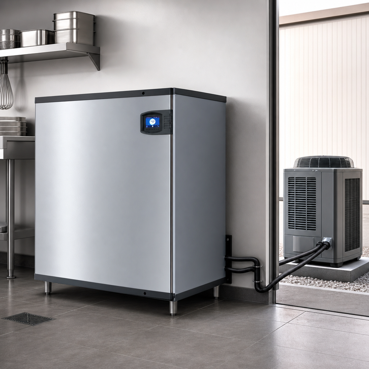 Product image #3 for Manitowoc QuietQube Indigo NXT Remote Air-Cooled Half-Dice Ice Maker, 30-Inch Wide, 1,425 lb/Day