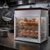 Thumbnail image #3 for Hatco Flav-R-Savor® WFST-2X Countertop Humidified Hot Food Merchandising Cabinet, 4-Door, 4-Shelf, Clear Anodized Finish