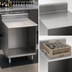 Thumbnail image #3 for Eagle Group 2200 Series 18 Inch Wide Flatboard Top Stainless Steel Glass Rack Storage Unit with Open Front Cabinet Base